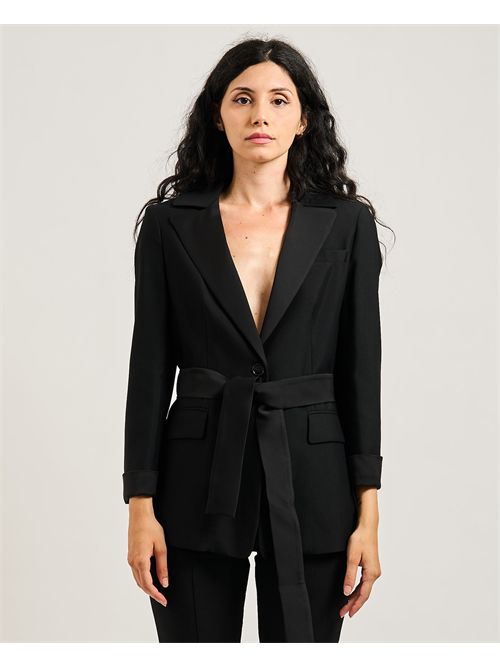Blazer donna Silvian Heach monopetto con cintura SILVIAN HEACH | GPA25307GCBLACK